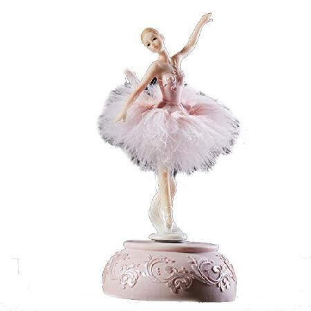 (Pink) - Chagar Feather Skirt Ballerina Rotating M...