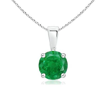 Angara Natural Emerald Solitaire Pendant Necklace ...