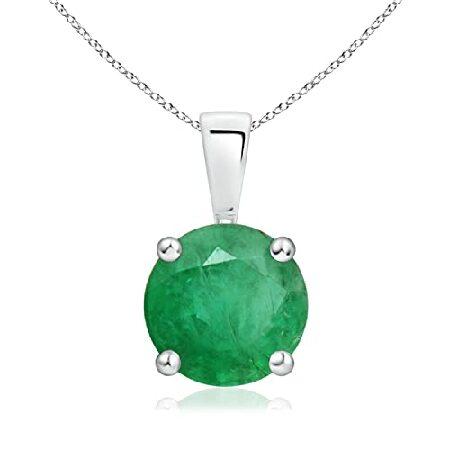Angara Natural Emerald Solitaire Pendant Necklace ...