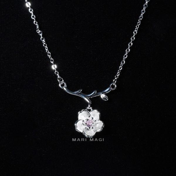 マリマギ ネックレス 桜 さくら シルバー レディース 金属アレルギー対応 シンプル ジュエリー ギ...