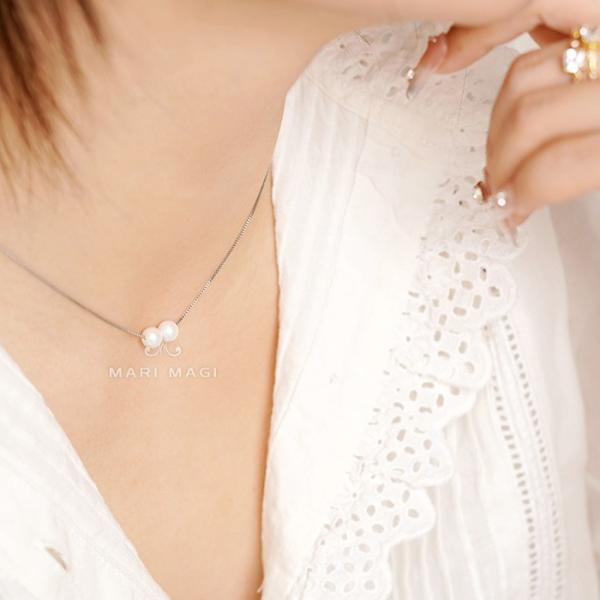 パールネックレス 二粒 6mm 18金 大粒 冠婚葬祭 葬式 結婚式 フォーマル パーティー アコヤ...