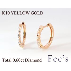 ジュエリーツツミ K10ホワイトゴールドダイヤモンドピアス フープ