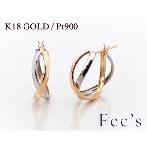 18金 フープピアス 2mm×25mm ゴールド レディース メンズ 両耳 リング