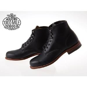 ウルヴァリン WOLVERINE 1000 MILE BOOT PLAIN TOE 1000マイル ブーツ プレーン トゥ BLACK #W05300