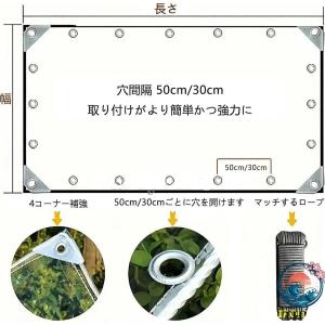 防水シート 透明ビニールシート 温室 雨よけ ...の詳細画像1