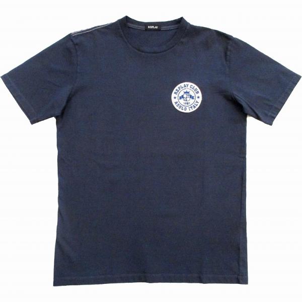 リプレイ REPLAY メンズ Tシャツ MEN'S T-SHIRT ブルー M L 半袖
