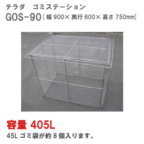 テラダ・ゴミステーションGOS-90（405Ｌ　ゴミ袋8個　4世帯用）［G-944］【送料無料】【北...