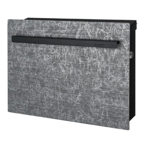 郵便ポスト・ノイエキューブ アウトブラック（過雷：カライ/壁掛け）[P-1367]