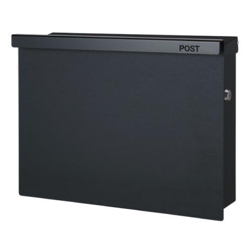 郵便ポスト・ノイエキューブ アラビカ（Dブラック/壁掛け）[P-1372]