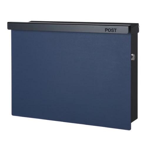 郵便ポスト・ノイエキューブ アラビカ（Dネイビー/壁掛け）[P-1373]