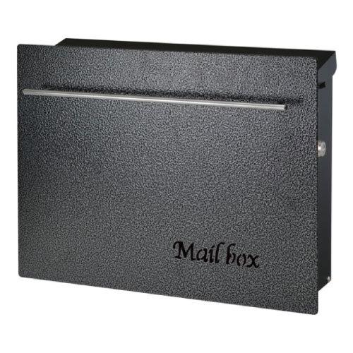 郵便ポスト・ノイエキューブ ハンマートーン（メタリックブラック/壁掛け）[P-1383]