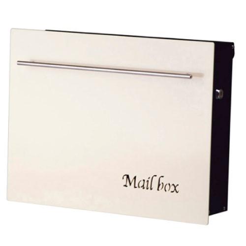 郵便ポスト・ノイエキューブ（壁掛け仕様：アイボリー）[P-798]【郵便ポスト】