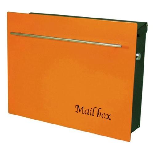 郵便ポスト・ノイエキューブ（壁掛け仕様：オレンジ）[P-801]【郵便ポスト】