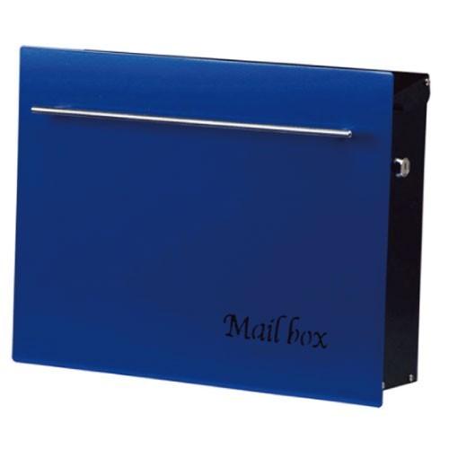 郵便ポスト・ノイエキューブ（壁掛け仕様：ブルー）[P-802]【郵便ポスト】