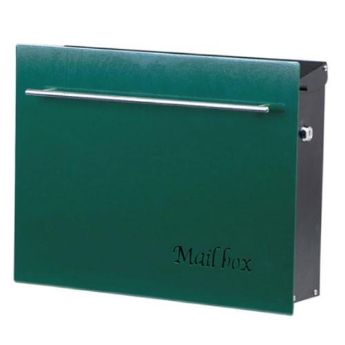 郵便ポスト・ノイエキューブ（壁掛け仕様：グリーン）[P-803]【郵便ポスト】