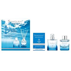 サムライ アクアマリン コフレセット 18A （EDT スプレー50ml + ルームフレグランス 60ml） SAMOURAI｜feel