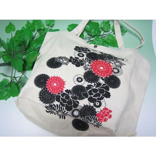 Ｇｒｅｅｎ Ｃｏｔｔｏｎ　花柄エコトートバッグ