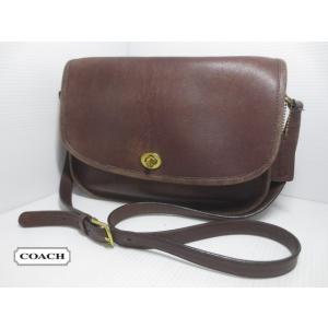 COACH/コーチ 本革 レザー ショルダーバッグ 焦げ茶 No M0963-9790【COACHクラシック】【OLD COACH/オールドコーチ】【中古】｜feeling-mellow