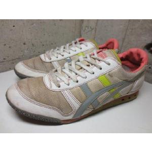 Onitsuka Tiger Ultimate 81 HN567/オニツカタイガー ローカット レザー×メッシュ ランニングシューズ ホワイト×ライムグリーン×グレー×ピンク｜feeling-mellow