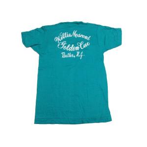 Deadstock プリント入り ポケット付き Tシャツ ターコイズ系 Made in U.S.A｜feeling-mellow