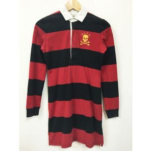 RUGBY RALPH LAUREN/ラグビー ラルフローレン 長袖 ラガーシャツ ワンピース 黒×...