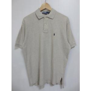 Polo by Ralph Lauren/ラルフローレン ワンポイント 半袖 鹿の子 ポロシャツ グレー【サイズ：M】【中古】｜feeling-mellow