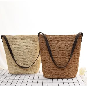 夏の定番、大人シンプルなかごバッグ。かごバッグ トートバッグ 大容量　大きめ　カゴ バッグ　ショルダーバッグ　軽量 天然素材　ナチュラル ペーパー 柔