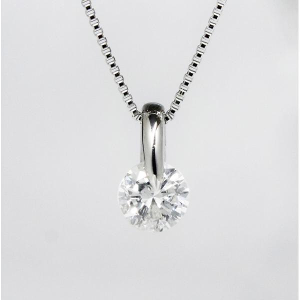 プラチナ 一点留め 一粒ダイヤネックレス 0.27カラット
