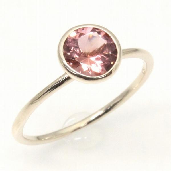 K10イエローゴールド ピンクトルマリン 10月 誕生石 重ね着けリング 指輪 fefプライス