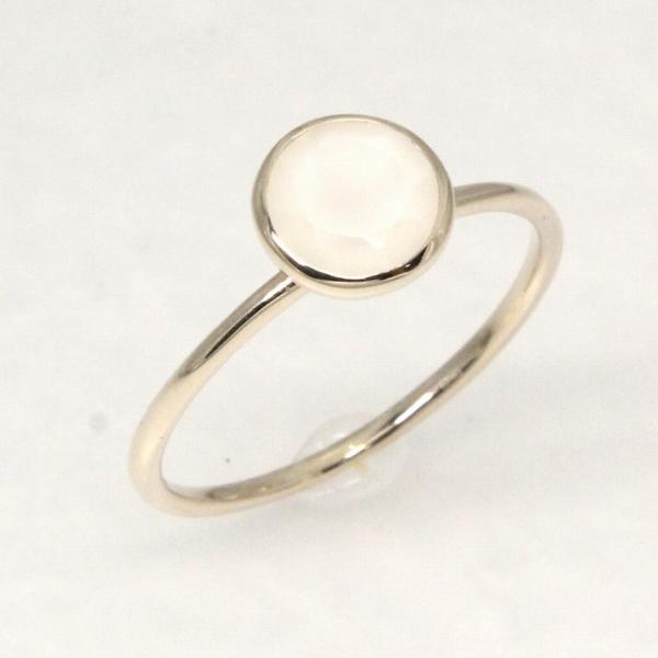 K10イエローゴールド ムーンストーン 6月 誕生石 重ね着けリング 指輪 fefプライス