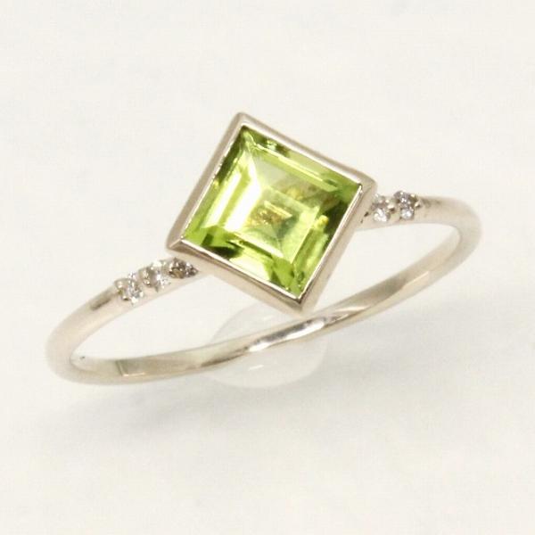 K10イエローゴールド ペリドット 8月 誕生石 重ね着けリング 指輪 fefプライス