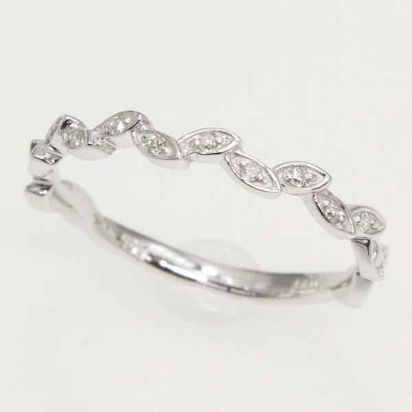 K10 ホワイトゴールド ダイヤリング リーフモチーフ fefプライス