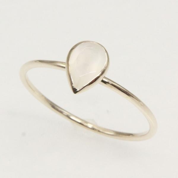 K10イエローゴールド ムーンストーン ６月 誕生石 重ね着けリング 指輪 fefプライス