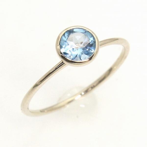 K10イエローゴールド ブルートパーズ 11月 誕生石 重ね着けリング 指輪 fefプライス