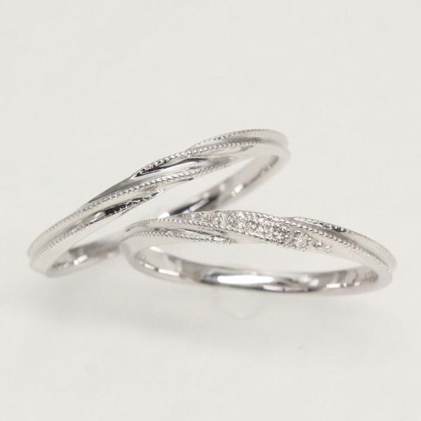K10ホワイトゴールド 結婚指輪 マリッジリング ペアリング fefプライス