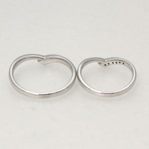 K10ホワイトゴールド 結婚指輪 マリッジリン...の詳細画像3