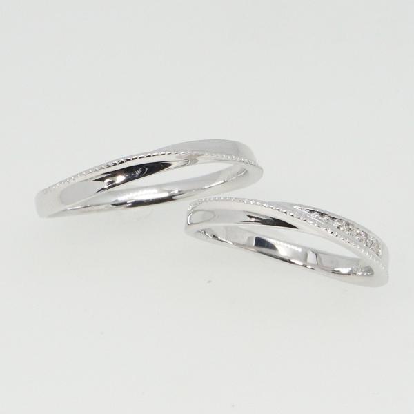 K10ホワイトゴールド 結婚指輪 マリッジリング ペアリング fefプライス