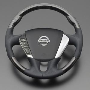 エルグランド ステアリング E52 H22.8- シルバーロズウッドxブラック