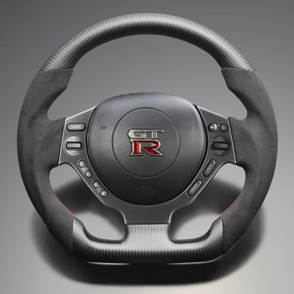 FEGGARI GT-R R35 ステアリング マットリアルカーボン x アルカンターラ(ブラック)...