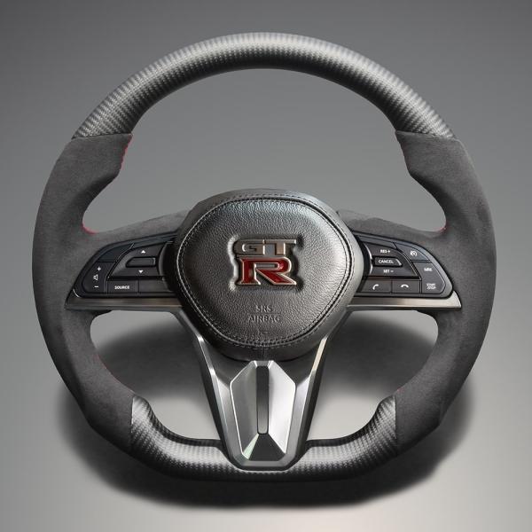 FEGGARI GT-R R35 ステアリング マットリアルカーボン x アルカンターラ(ブラック)...