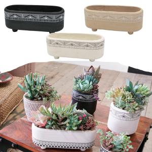 植木鉢 おしゃれ 室内 テラコッタ  エスニックニュアンスワイドA