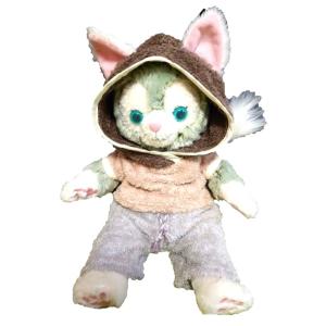 ジェラトーニ　Ｓサイズ コスチューム 服 耳開き ノースリーブパーカー ＆ パンツ セット (ベージ...