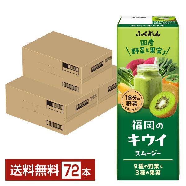ふくれん 福岡のキウイスムージー 200ml 紙パック 24本×3ケース（72本） 送料無料