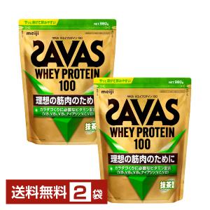 ザバス ホエイプロテイン100 抹茶風味 980g × 2袋の商品画像