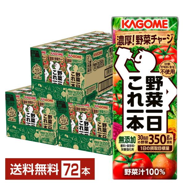 ポイント10倍 カゴメ 野菜一日これ一本 200ml 紙パック 24本×3ケース（72本） 送料無料