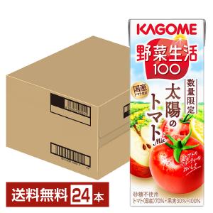 数量限定 野菜生活100 太陽のトマトMix カゴメ 200ml 紙パック 24本 1ケース 送料無料｜FELICITY ヤフーショップ