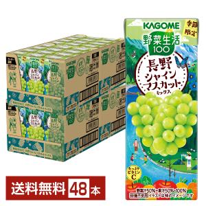 季節限定 野菜生活100 長野シャインマスカットミックス カゴメ 195ml 紙パック 24本×2ケース（48本） 送料無料｜FELICITY ヤフーショップ