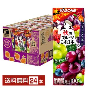 季節限定 秋のフルーツこれ1本 ぶどう＆ミックスベリーブレンド カゴメ 200ml 紙パック 24本 1ケース 送料無料