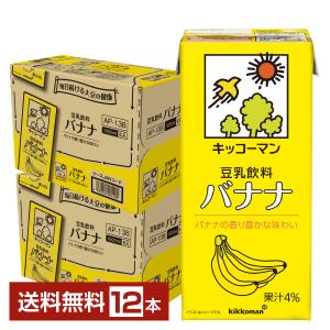 キッコーマン 豆乳飲料 バナナ 1L 1000ml 紙パック 6本×2ケース（12本） 送料無料