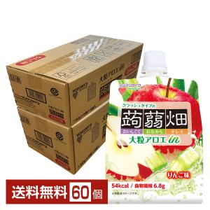 マンナンライフ 大粒アロエin クラッシュタイプの蒟蒻畑 りんご味 150g パウチ 30個×2ケース（60個） 送料無料｜FELICITY ヤフーショップ